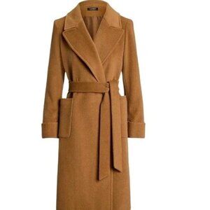 Ralph Lauren Belted Wool & Cashmere Blend Wrap Coat Camel